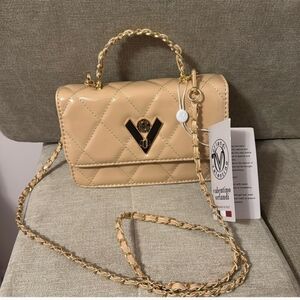 Valentino Orlandi Beige Quilted Women's Bag